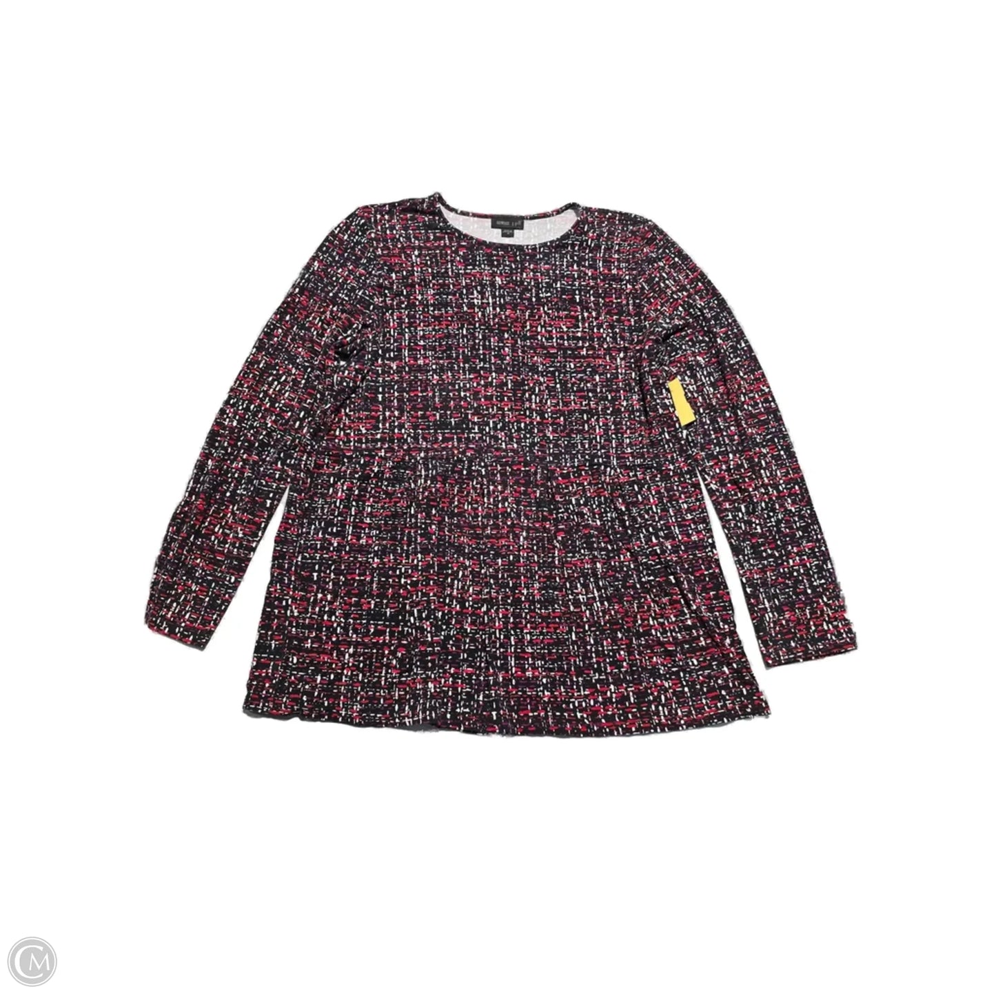 Top Long Sleeve By J. Jill In Black & Red, Size: M