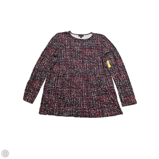Top Long Sleeve By J. Jill In Black & Red, Size: M