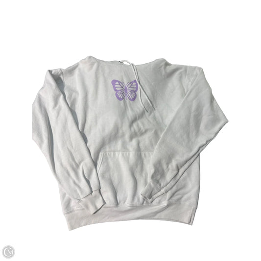 Sweatshirt Hoodie By Hanes In White, Size: M