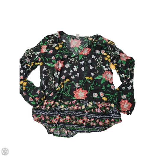 Top Long Sleeve By Old Navy In Floral Print, Size: M