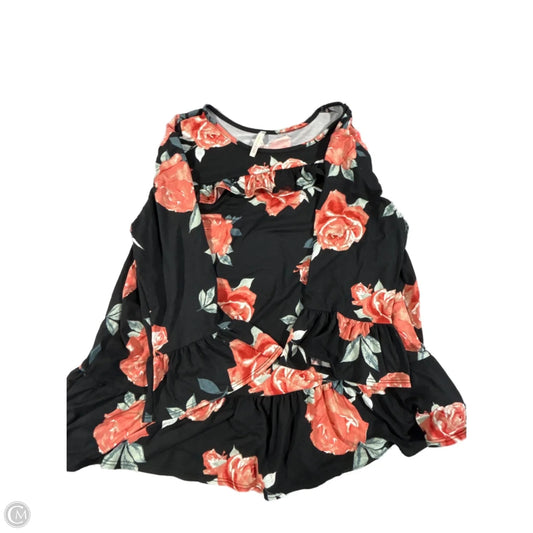 Blouse 3/4 Sleeve By Cme In Floral Print, Size: L