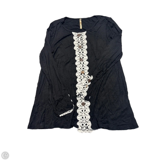 Top Long Sleeve By Moa Moa In Black, Size: S