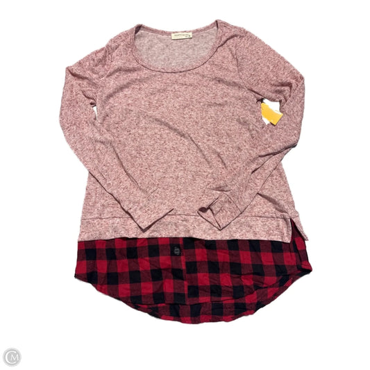 Top Long Sleeve By Twenty Second In Red, Size: M