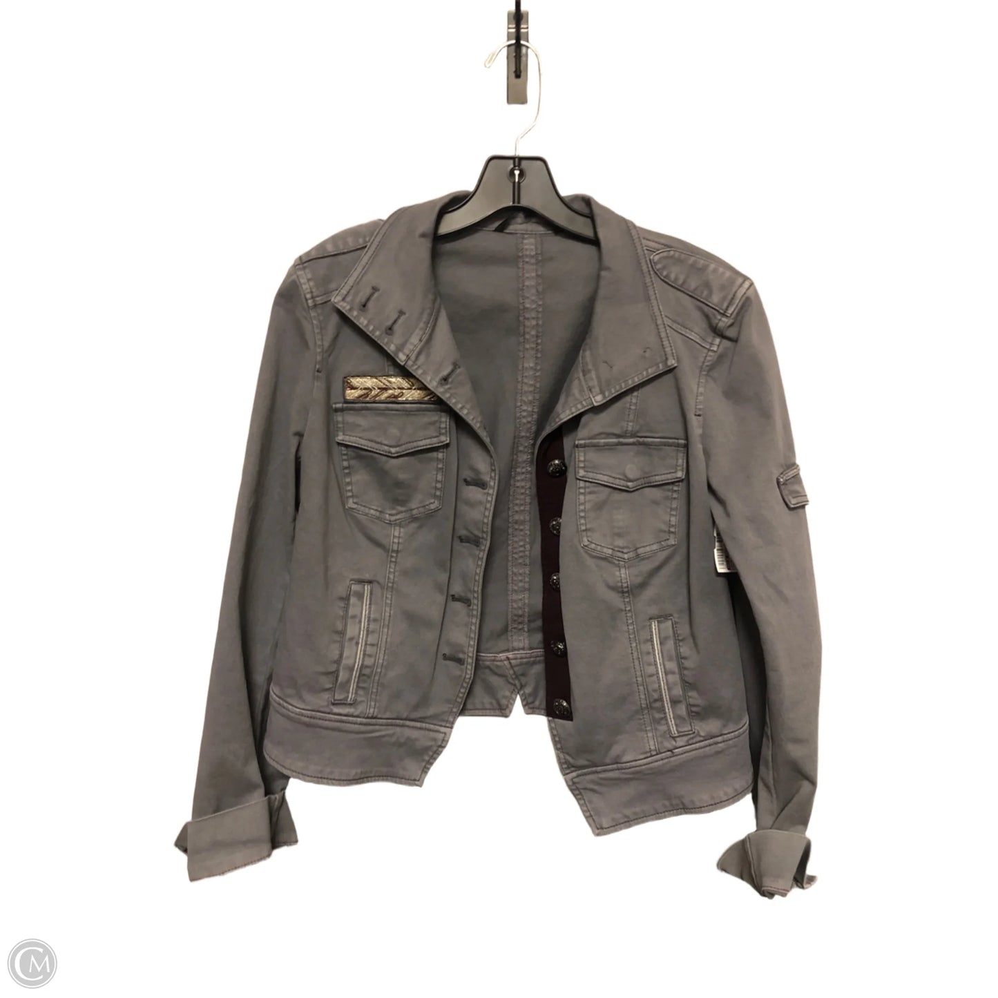 Jacket Denim By White House Black Market In Grey Denim, Size: 10