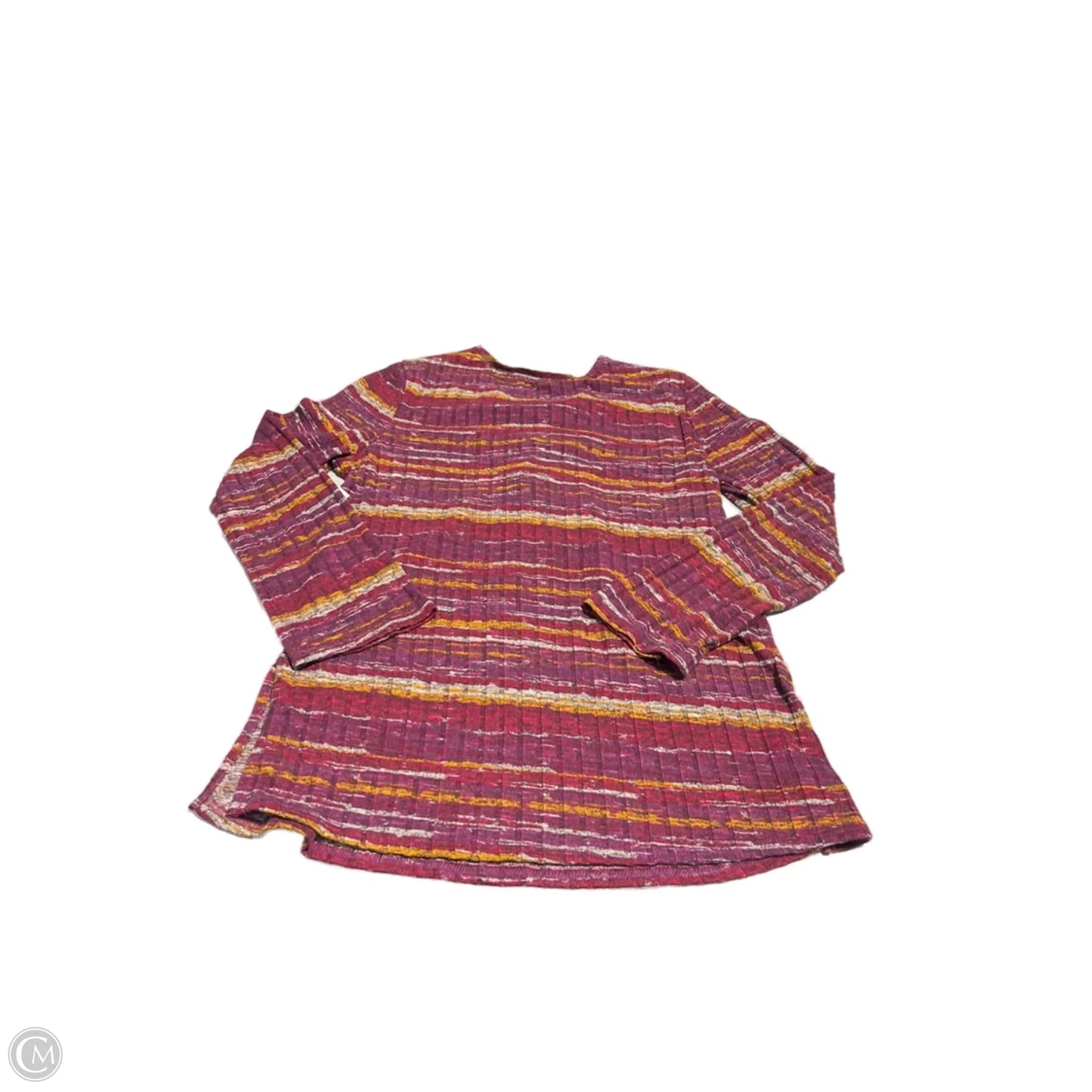 Top Long Sleeve By Chenault In Striped Pattern, Size: S