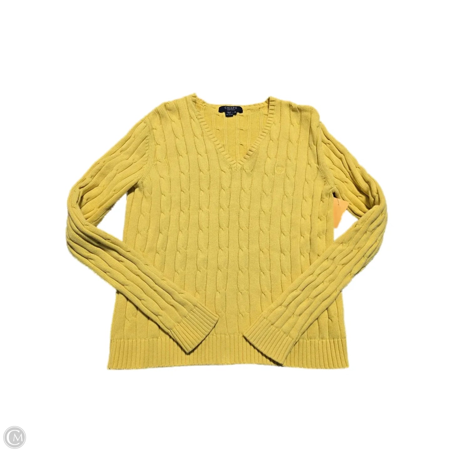 Sweater By Chaps In Yellow, Size: M