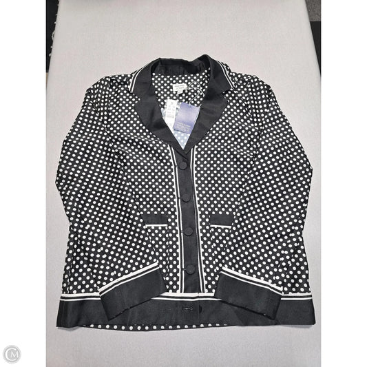 Blouse 3/4 Sleeve By J. Crew In Black & White, Size: S