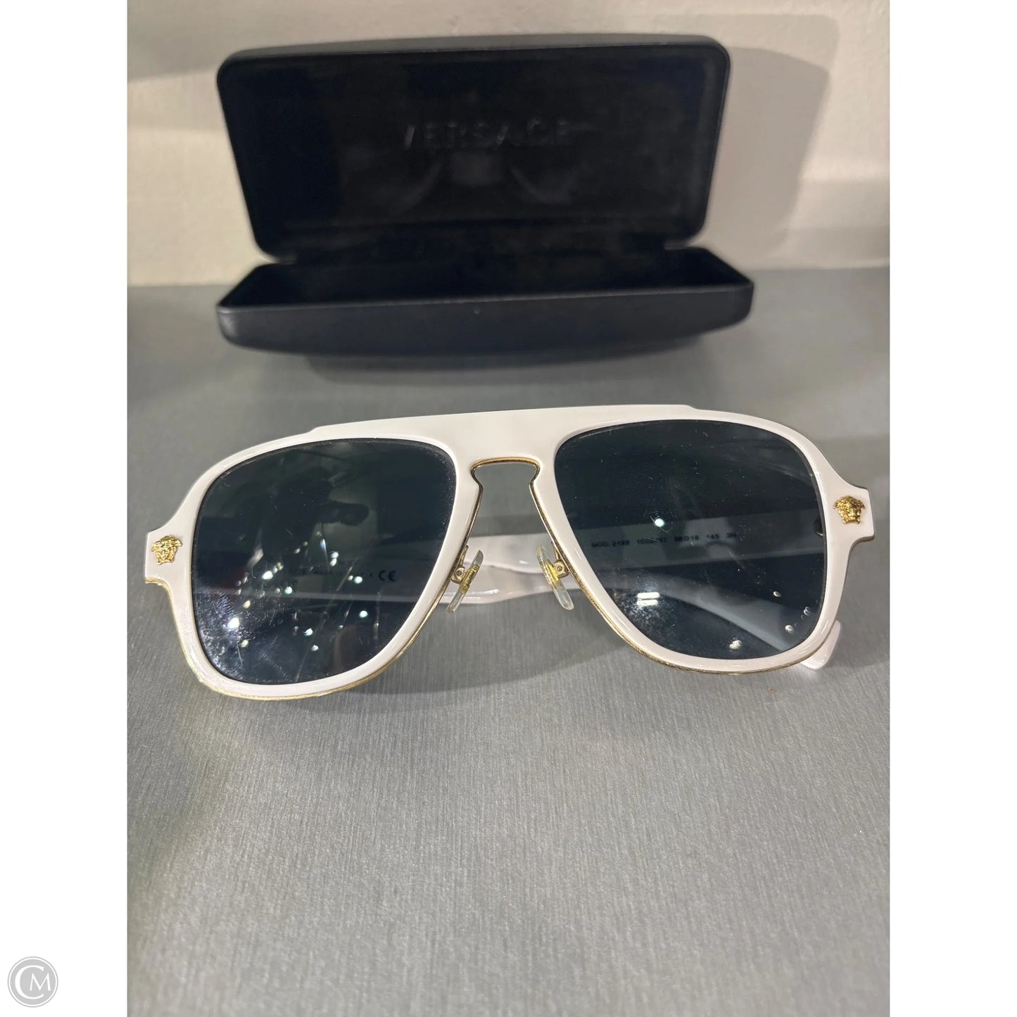 Sunglasses Luxury Designer By Versace, Size: Small