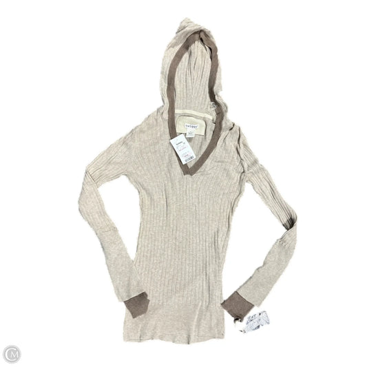 Top Long Sleeve By Twiggy London Hsn In Tan, Size: M