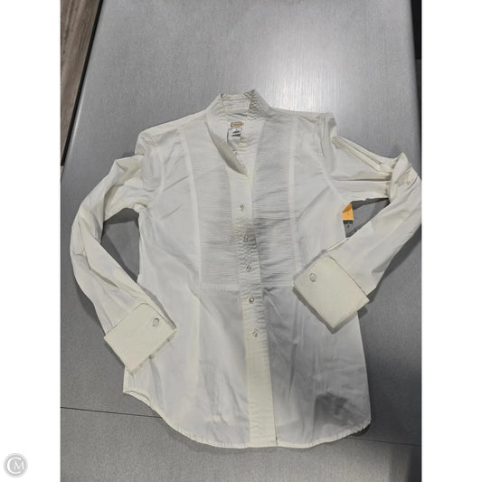 Blouse Long Sleeve By Talbots In White, Size: 4