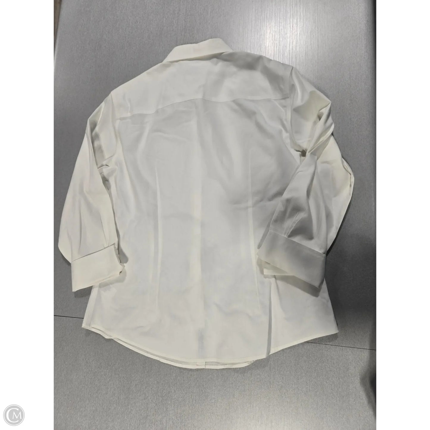 Blouse Long Sleeve By Brooks Brothers In White, Size: M
