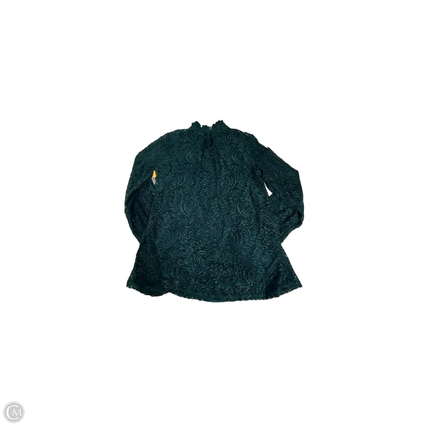 Blouse Long Sleeve By Cable And Gauge In Green, Size: M