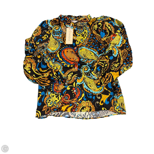 Blouse Long Sleeve By Cmb In Multi-colored, Size: L