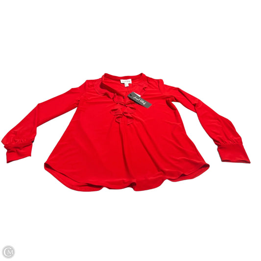 Blouse Long Sleeve By Joseph Ribkoff In Red, Size: M