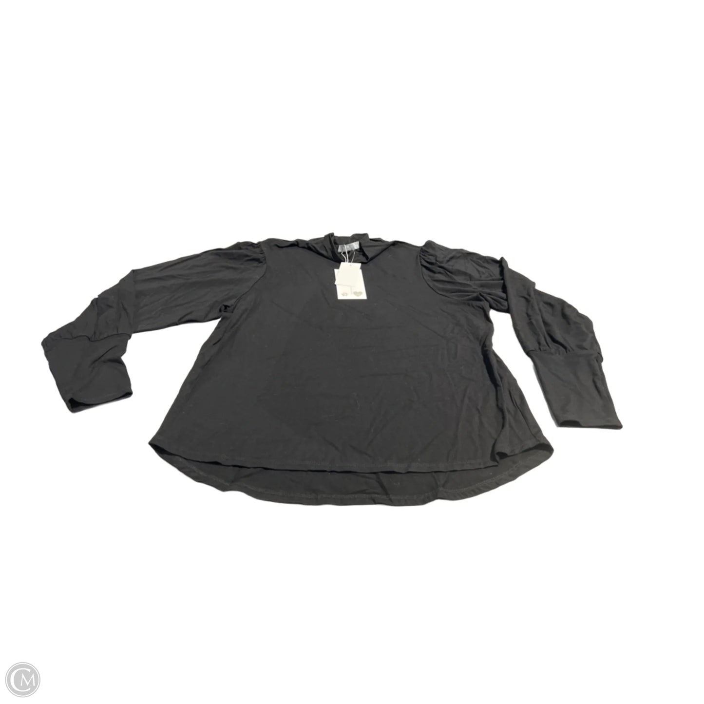 Top Long Sleeve By Cmc In Black, Size: L