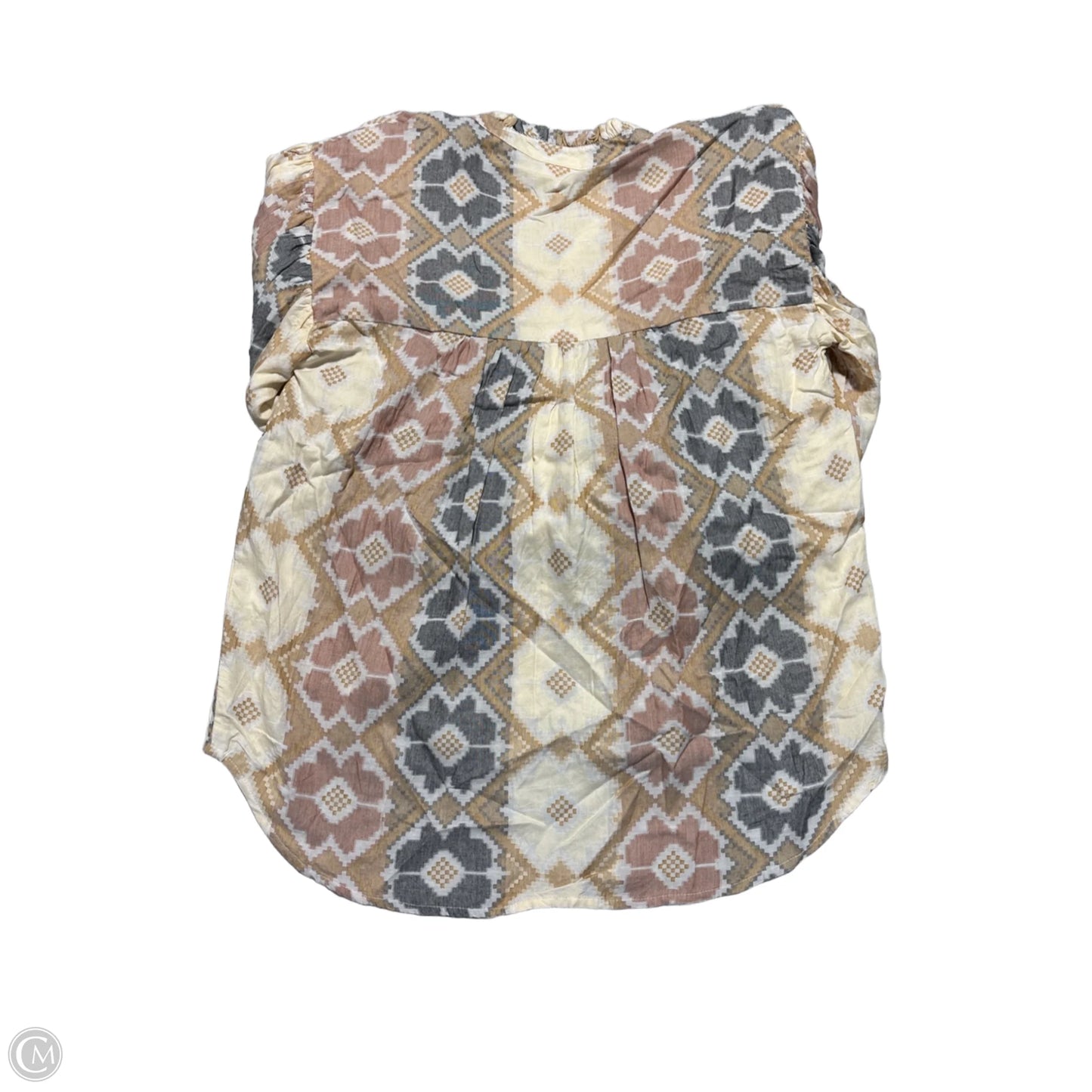 Blouse Long Sleeve By Ivy Jane In Cream & Pink, Size: M