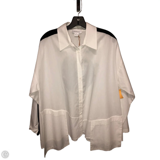 Top Long Sleeve By Cmb In White, Size: M