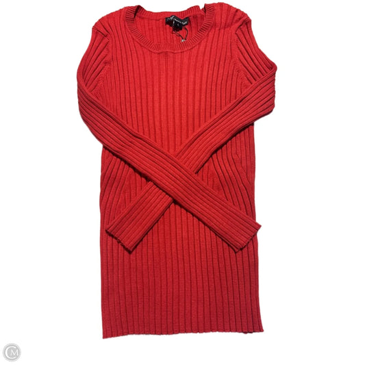 Sweater By Mk Knits In Orange, Size: L