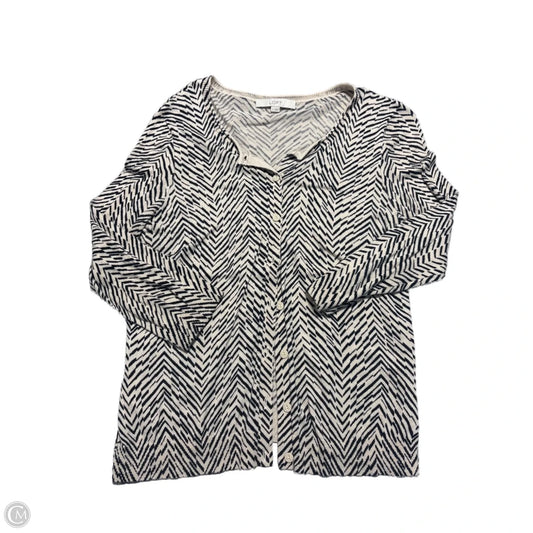 Sweater Cardigan By Loft In Animal Print, Size: M