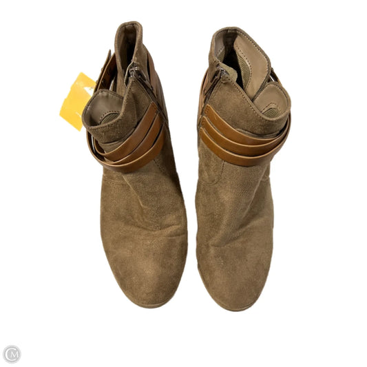Boots Ankle Heels By Cme In Brown, Size: 8