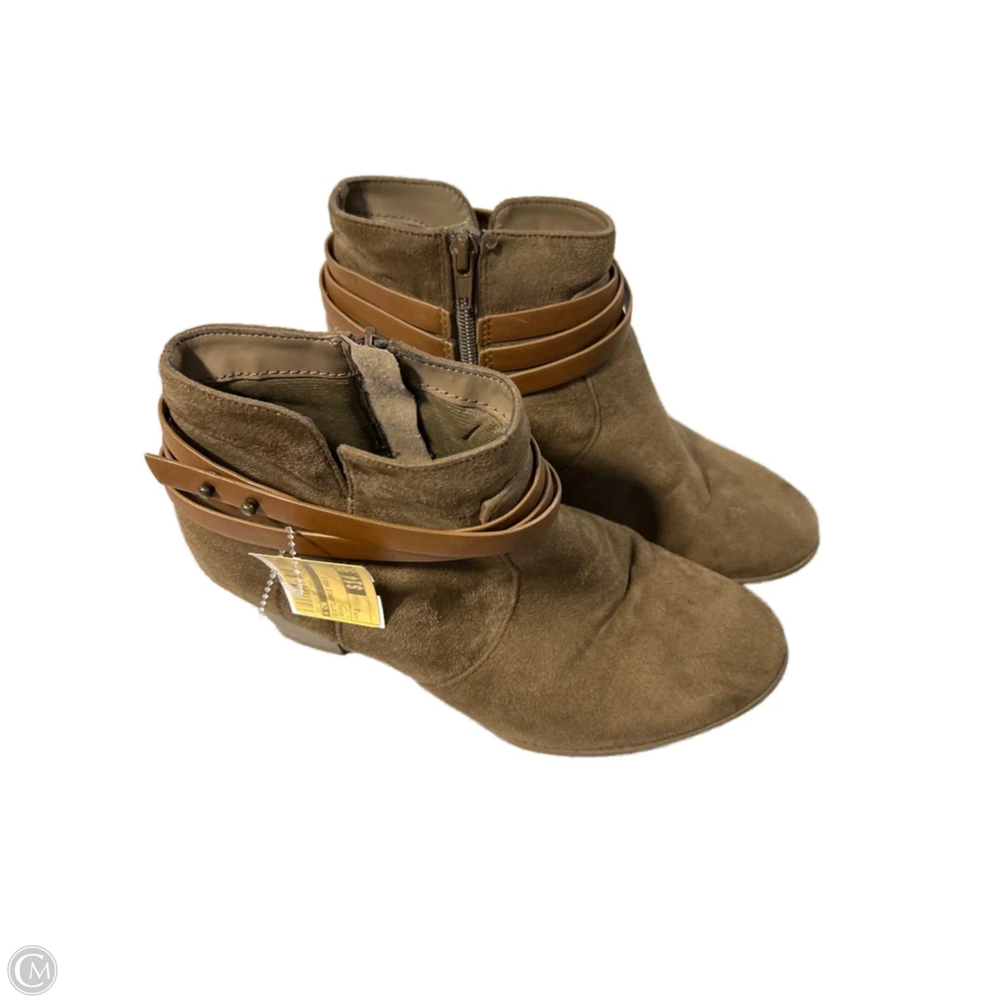Boots Ankle Heels By Cme In Brown, Size: 8