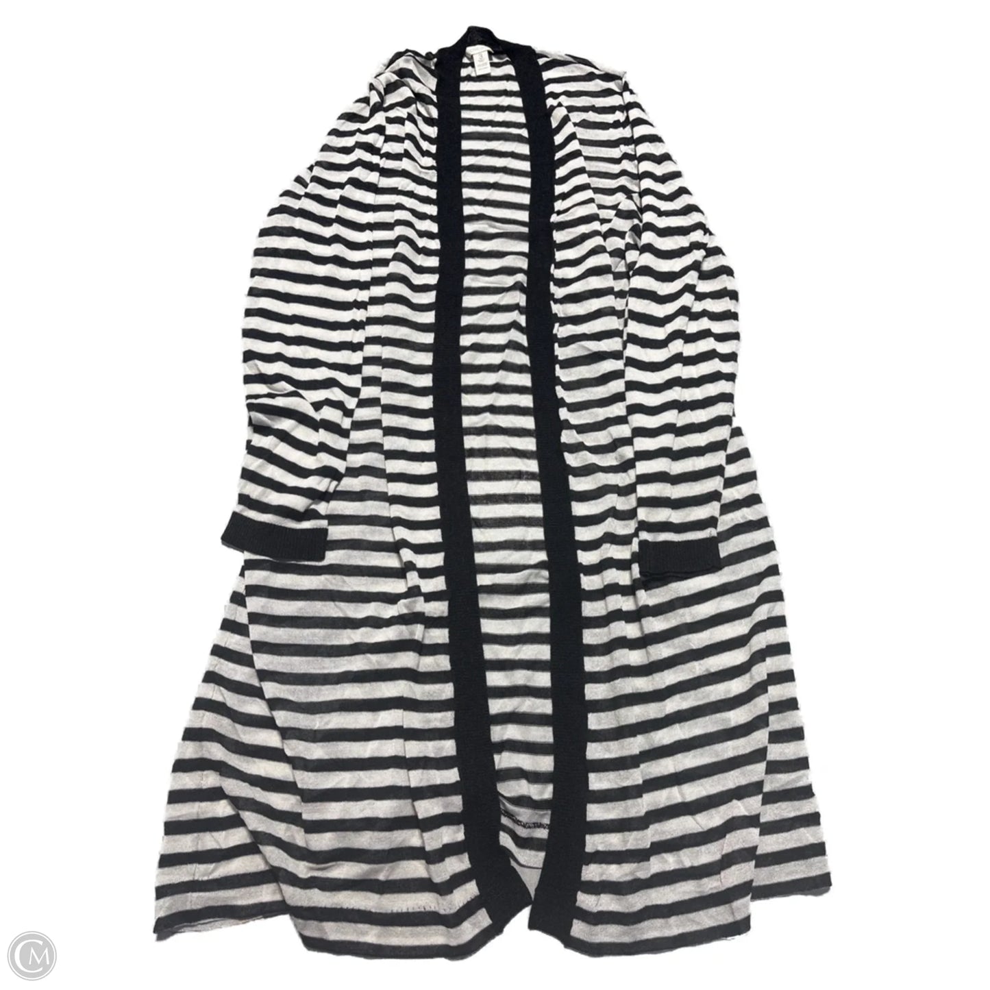 Cardigan By Chicos In Striped Pattern, Size: Xl