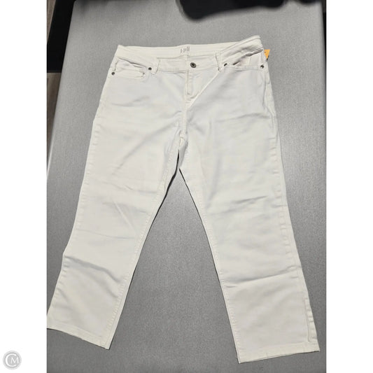 Capris By J. Jill In White Denim, Size: 10p