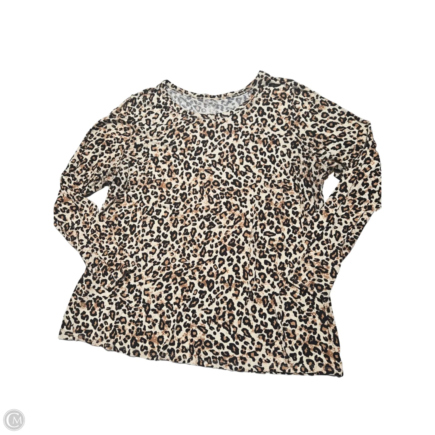 Top Long Sleeve By Maurices In Animal Print, Size: 2x