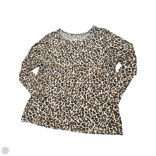 Top Long Sleeve By Maurices In Animal Print, Size: 2x