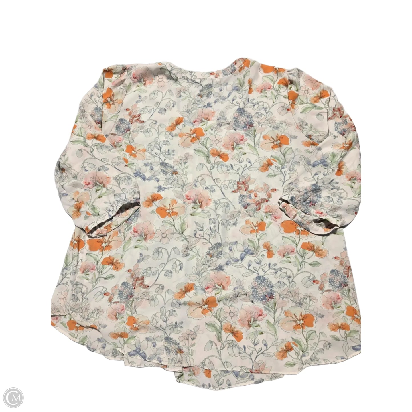 Blouse Short Sleeve By Rose And Olive In Floral Print, Size: 2x