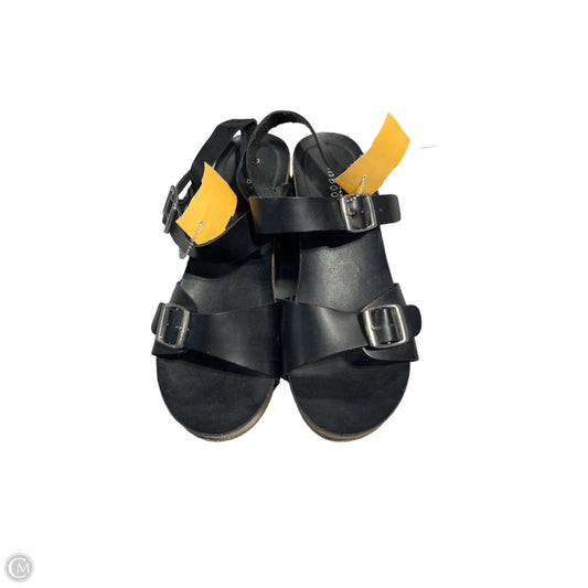 Sandals Flats By Bamboo In Black, Size: 7