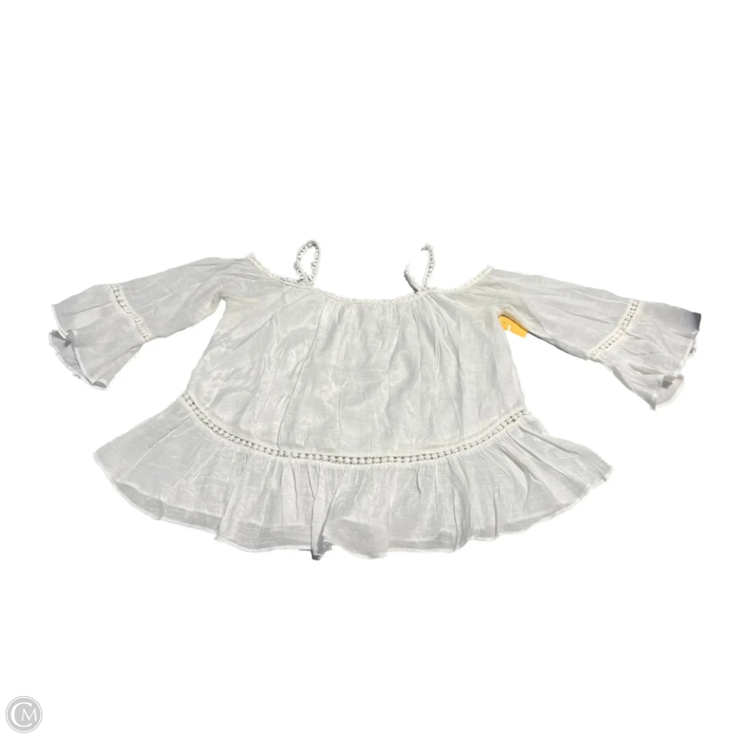 Blouse 3/4 Sleeve By Cme In White, Size: M