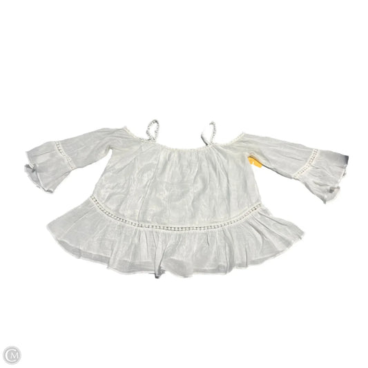 Blouse 3/4 Sleeve By Cme In White, Size: M