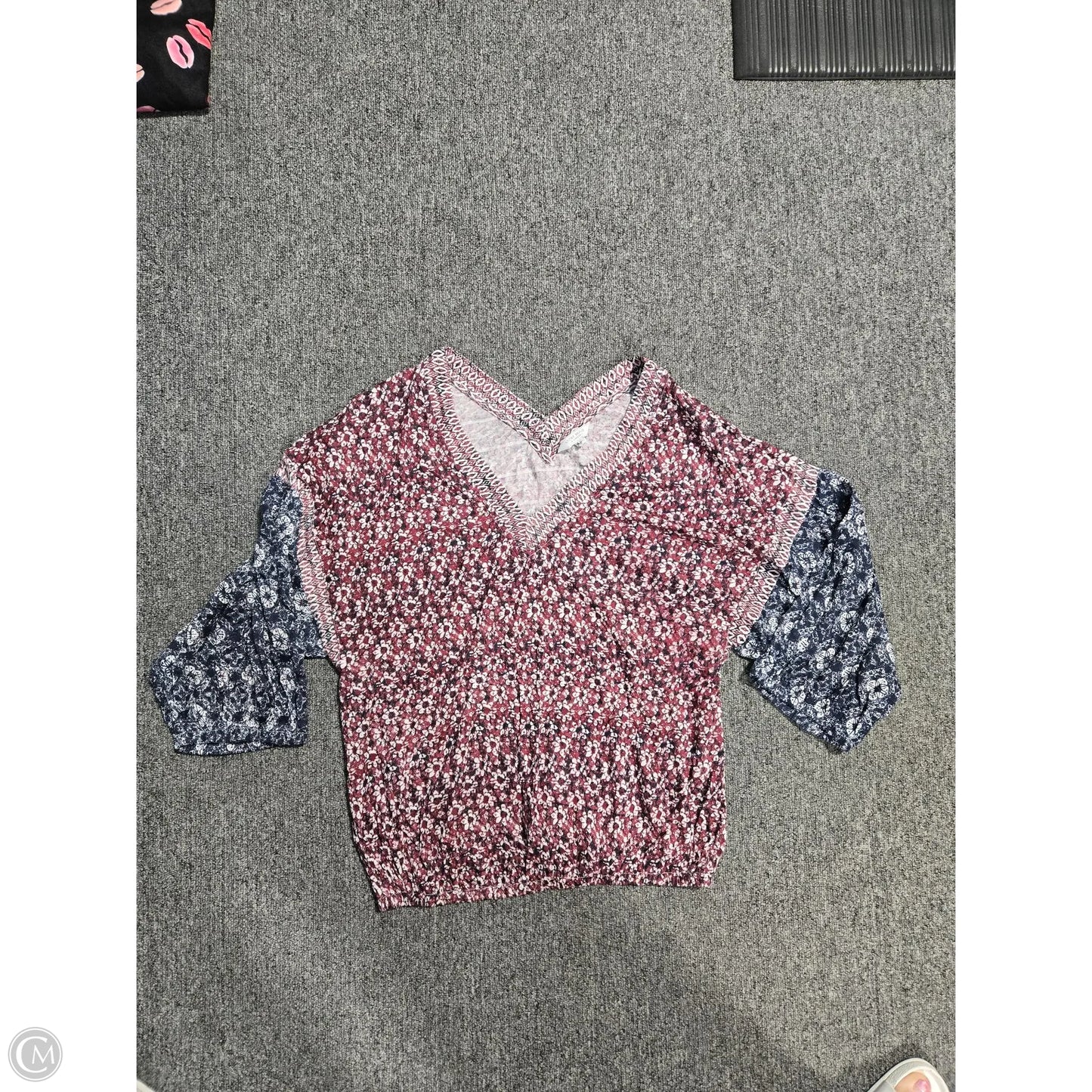 Top Long Sleeve By Lucky Brand In Geometric Pattern, Size: M