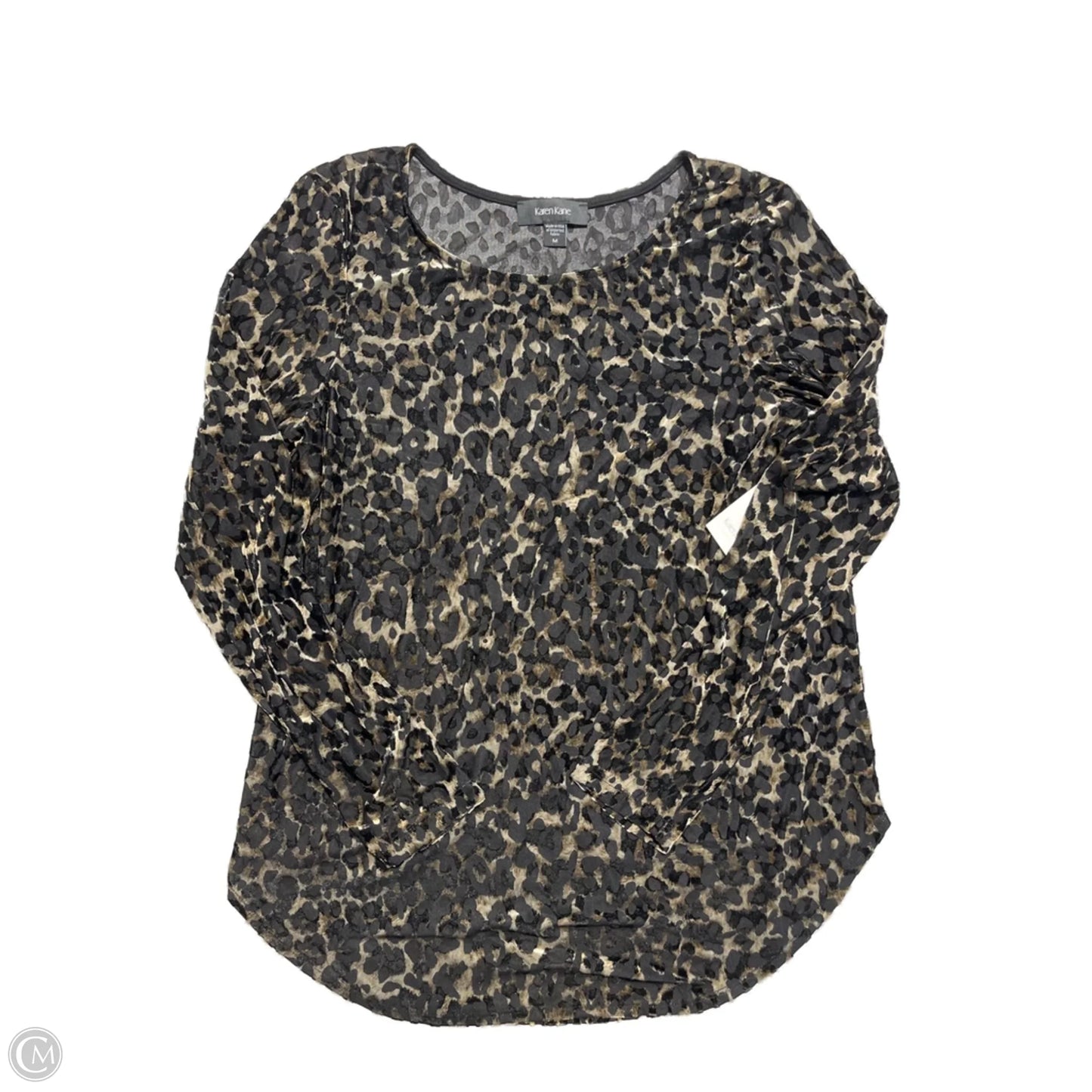 Blouse Long Sleeve By Karen Kane In Animal Print, Size: M