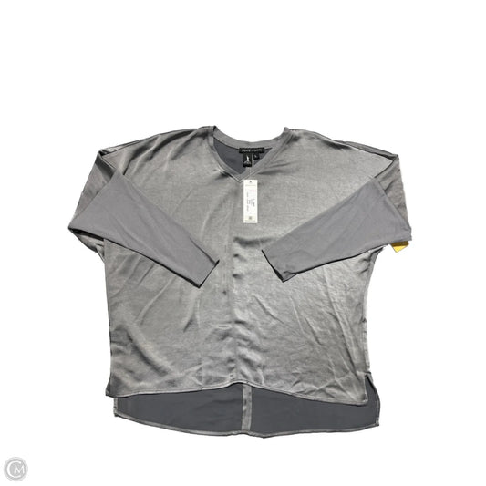 Blouse Long Sleeve By Peach In Silver, Size: L