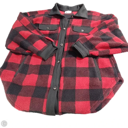 Top Long Sleeve By Cmf In Black & Red, Size: L