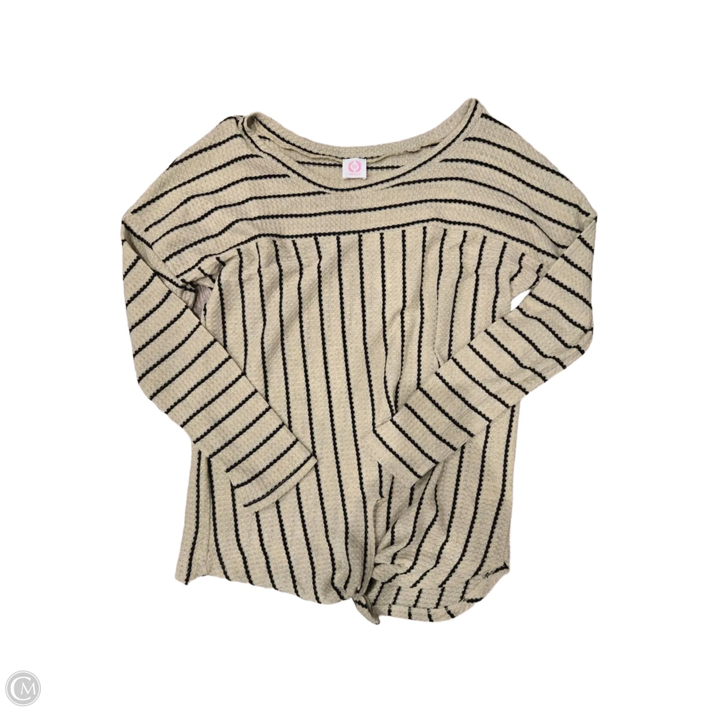 Top Long Sleeve By Wanna B In Striped Pattern, Size: L
