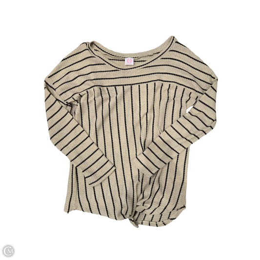 Top Long Sleeve By Wanna B In Striped Pattern, Size: L