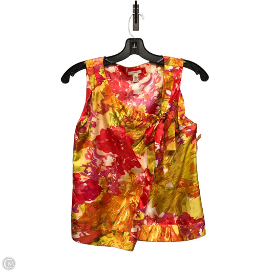 Blouse Sleeveless By J. Crew In Floral Print, Size: M