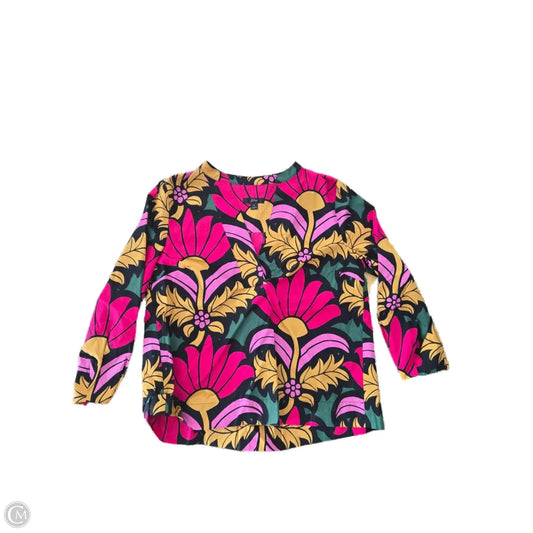 Blouse Long Sleeve By J. Crew In Floral Print, Size: S