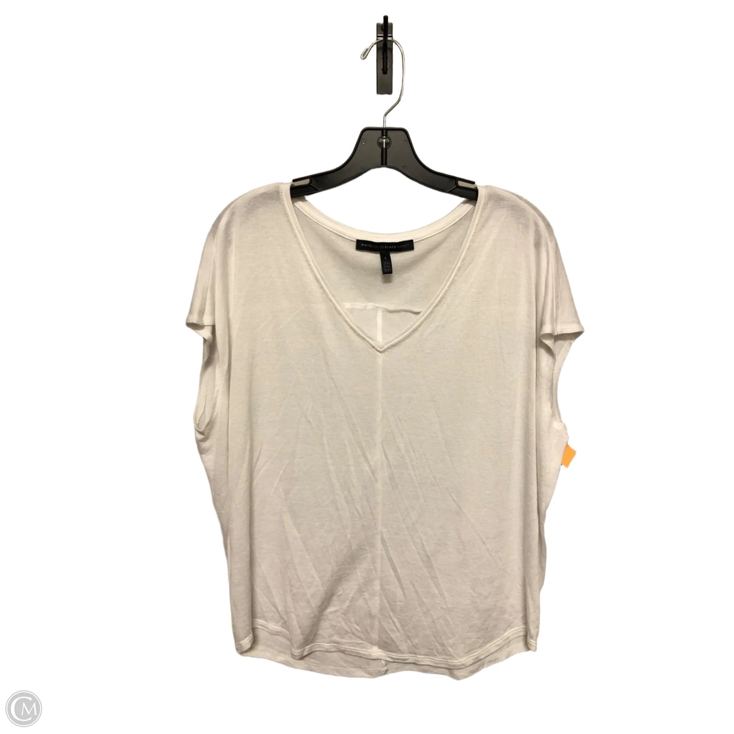 Top Short Sleeve By White House Black Market In White, Size: L