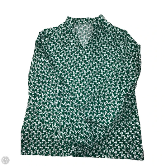 Blouse Long Sleeve By Cmb In Green, Size: S
