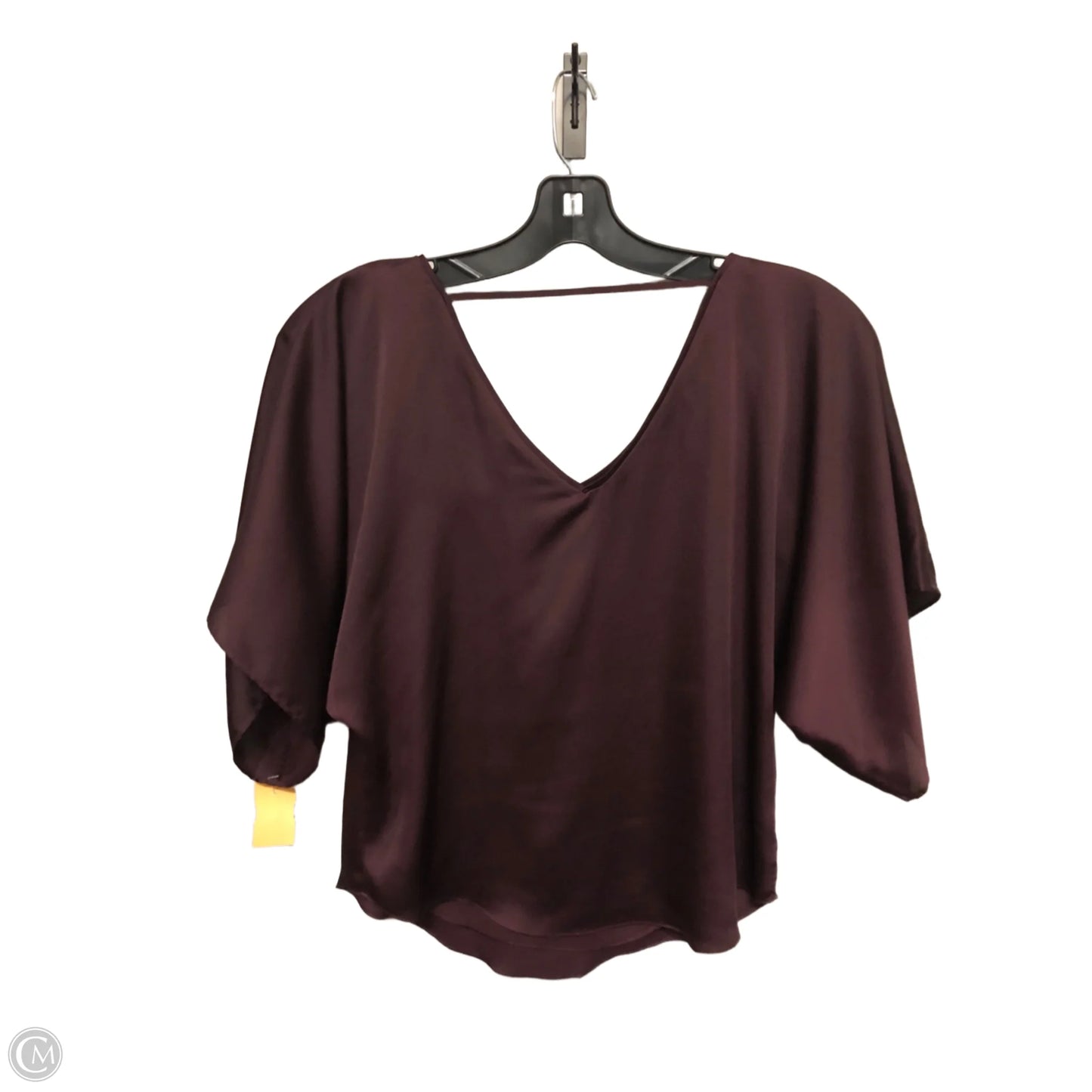 Top Short Sleeve By White House Black Market In Maroon, Size: Xs