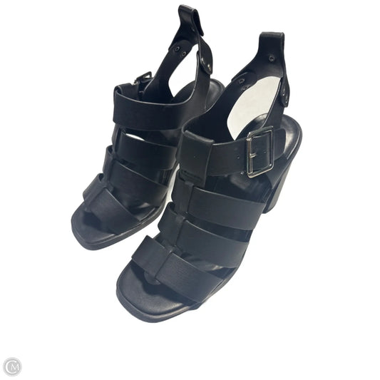 Sandals Heels Block By Soda In Black, Size: 7