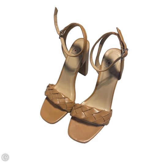 Sandals Heels Block By Cmc In Tan, Size: 6.5