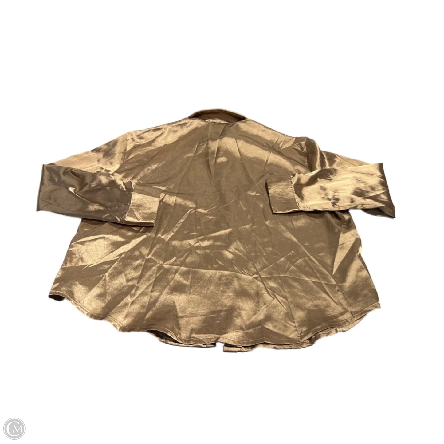 Blouse Long Sleeve By H&m In Brown, Size: M