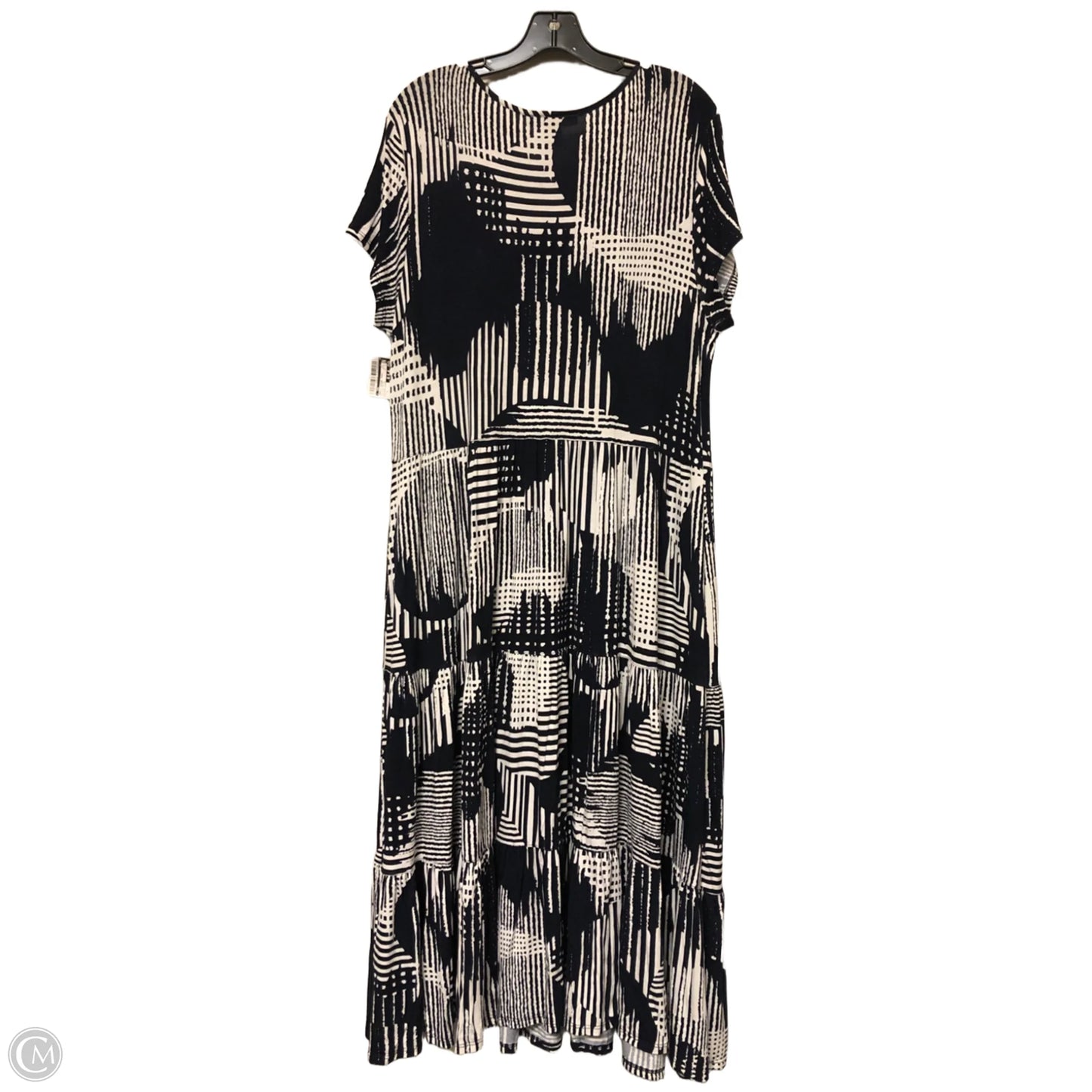 Dress Casual Midi By Michael Tyler Collection In Blue & White, Size: L