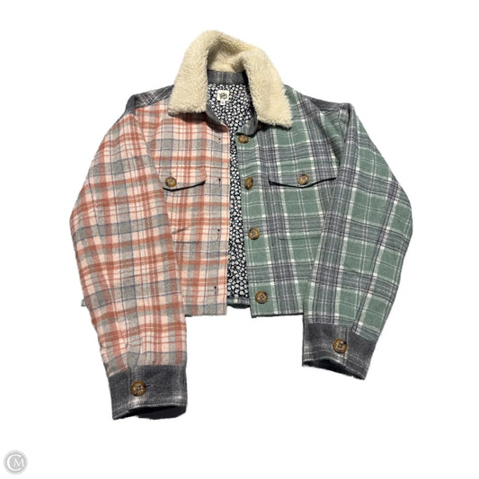 Jacket Shirt By Ivy Jane In Plaid Pattern, Size: S