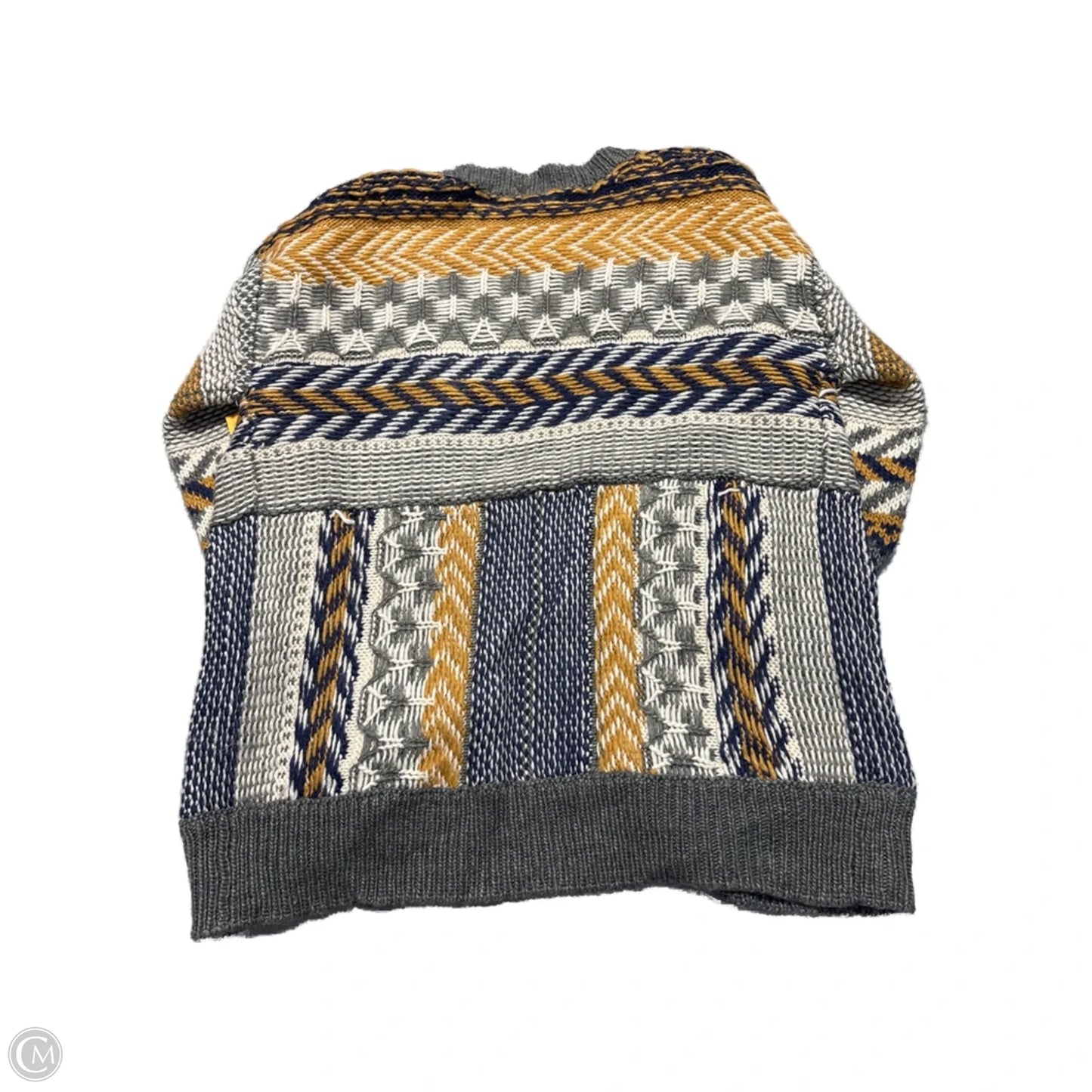 Sweater By Multiples In Grey & Yellow, Size: M